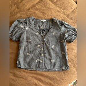 Madewell flower blouse